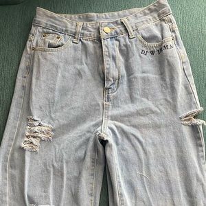 SHEIN distressed baggy jeans